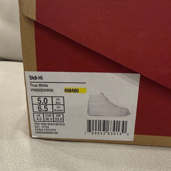 Vans Classic White High-Top Shoes - Picture 6 of 7